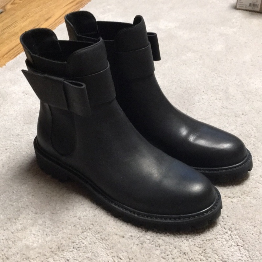 Joie Black Leather Chelsea Hollie Boots 9